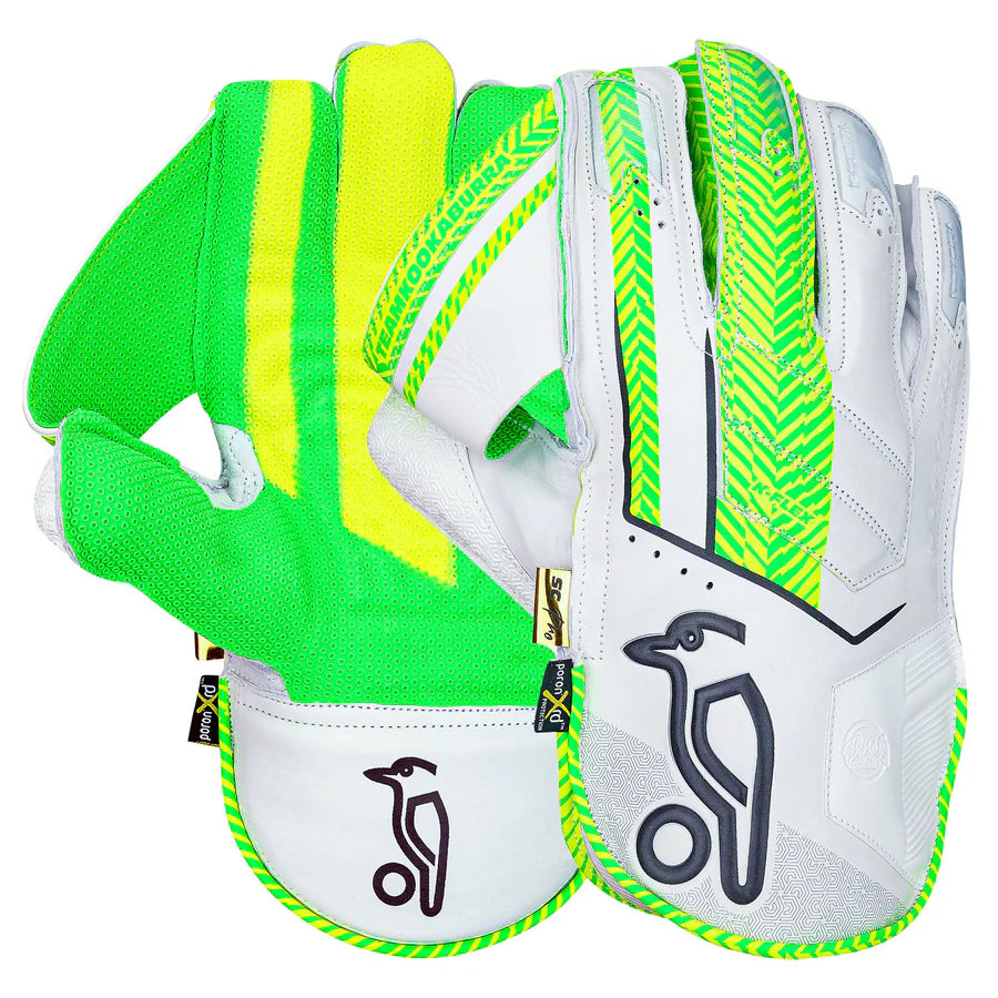 Kookaburra Short Cut Pro Wicket Keeping Gloves front view on white background

