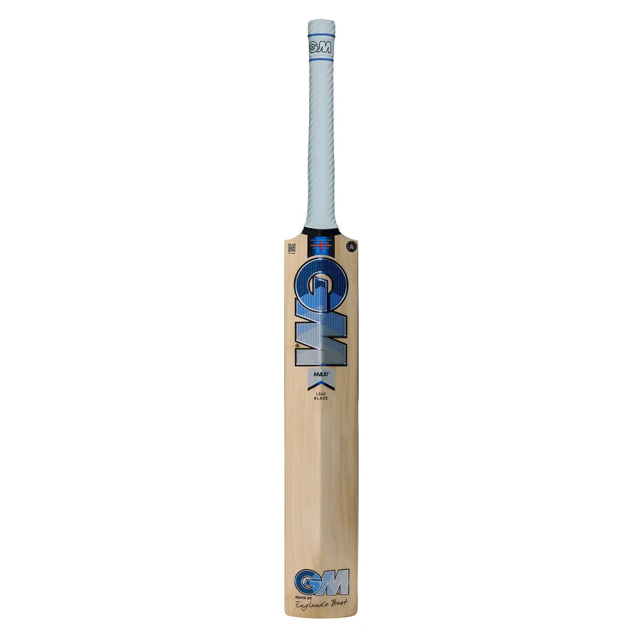 Crickets bat with GM logo on a white background