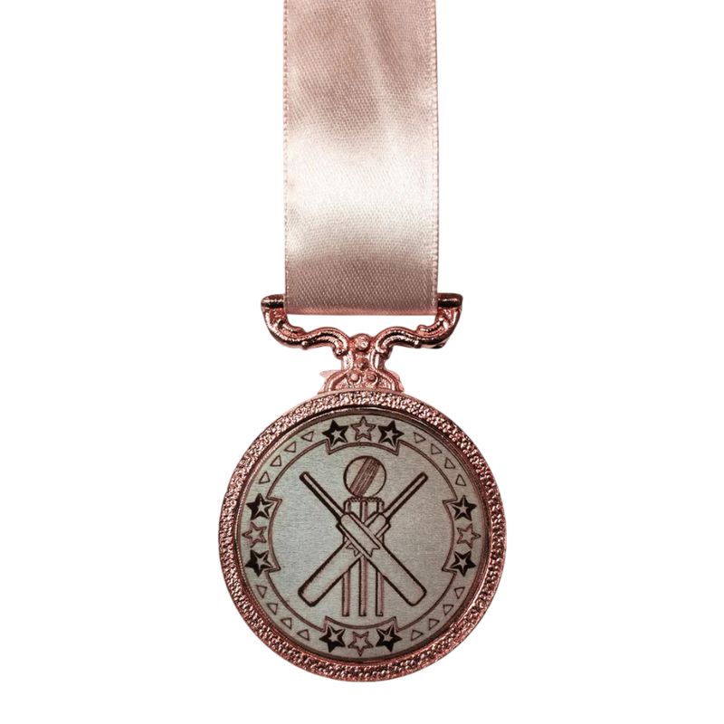 Bronze Tri Star Cricket Medal