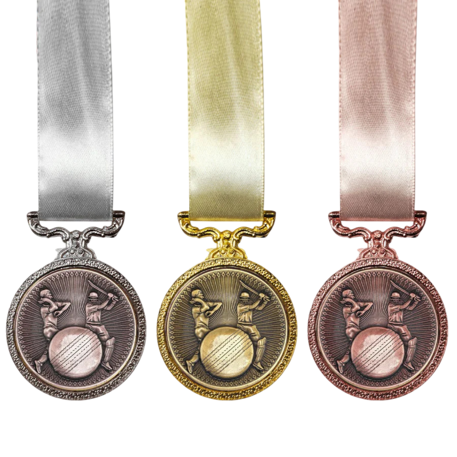 Deluxe Cricket Medal (Set of 3 )