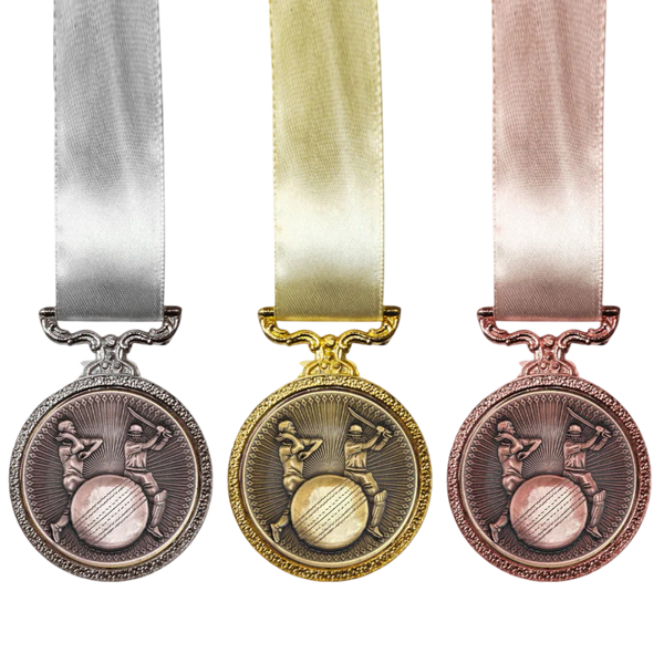 Deluxe Cricket Medal (Set of 3 )