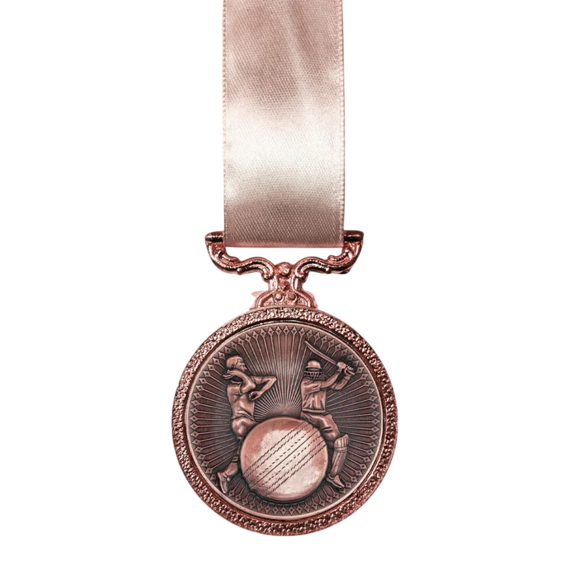 Deluxe Cricket Medal Antique Bronze