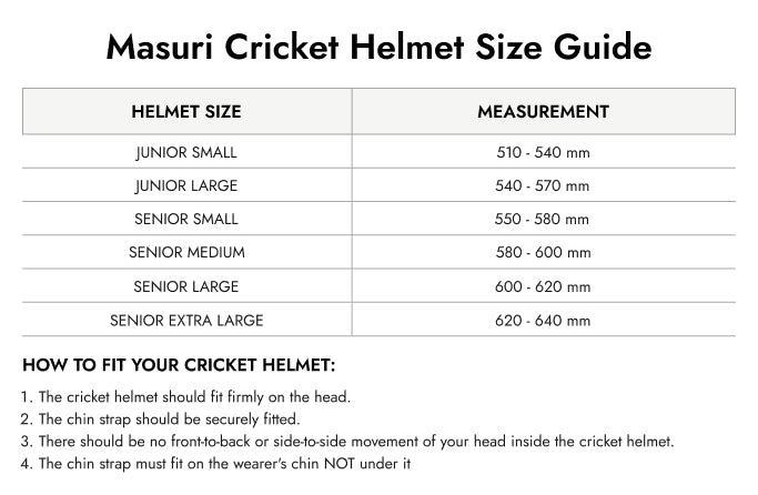 Size Guide — Masuri Stem Guard Pro