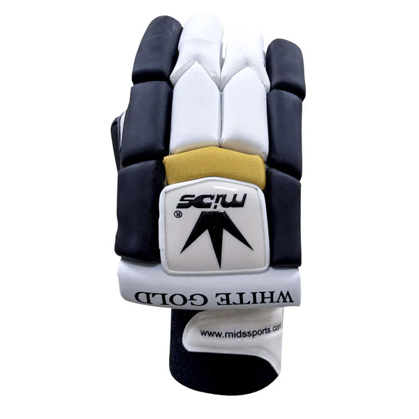 Mids White Gold Batting Gloves