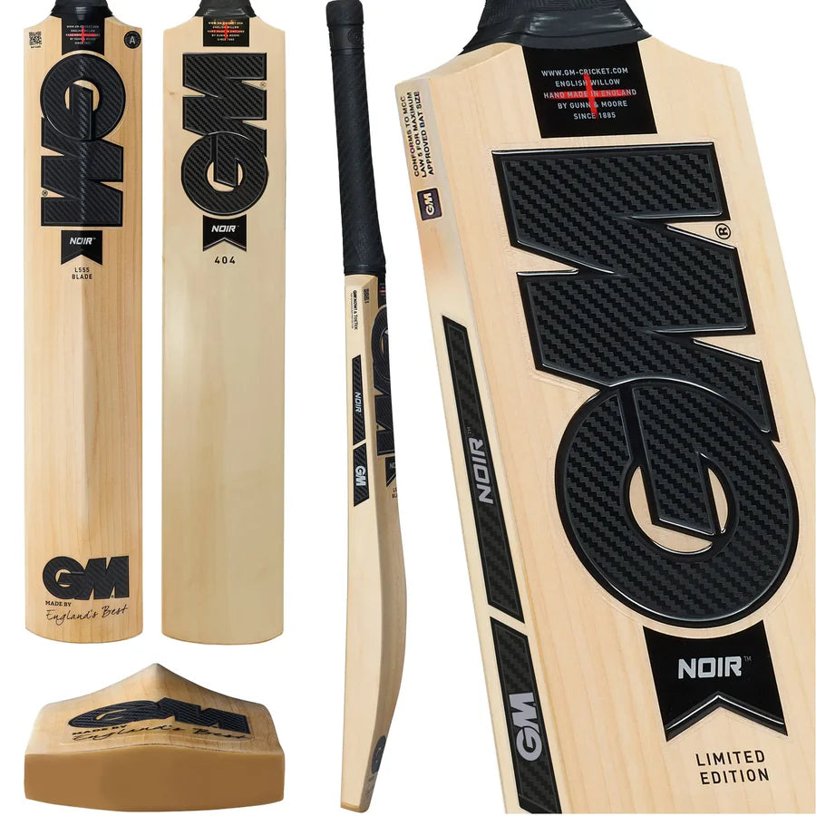 Gunn & Moore Noir 404 English Willow Cricket Bat edge profile