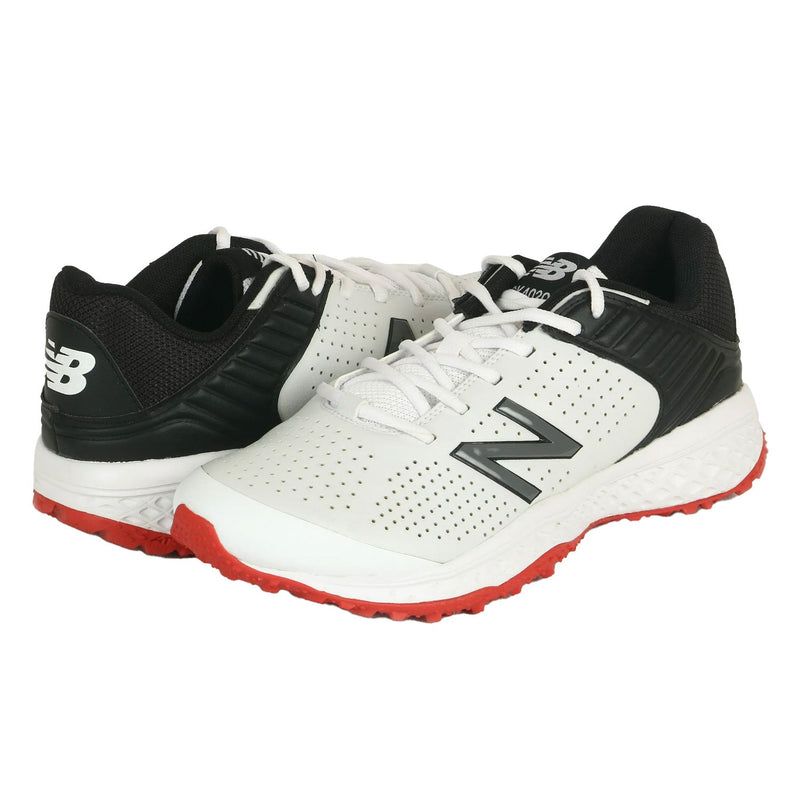 New Balance CK 4020 k4 Rubber Cricket Shoes - White/Red