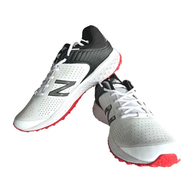 New Balance CK 4020 k4 Rubber Cricket Shoes - White/Red