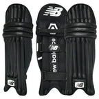 Close-up of the adjustable nylon velcro calf straps on the premium New Balance CS 8i Batting Pads.