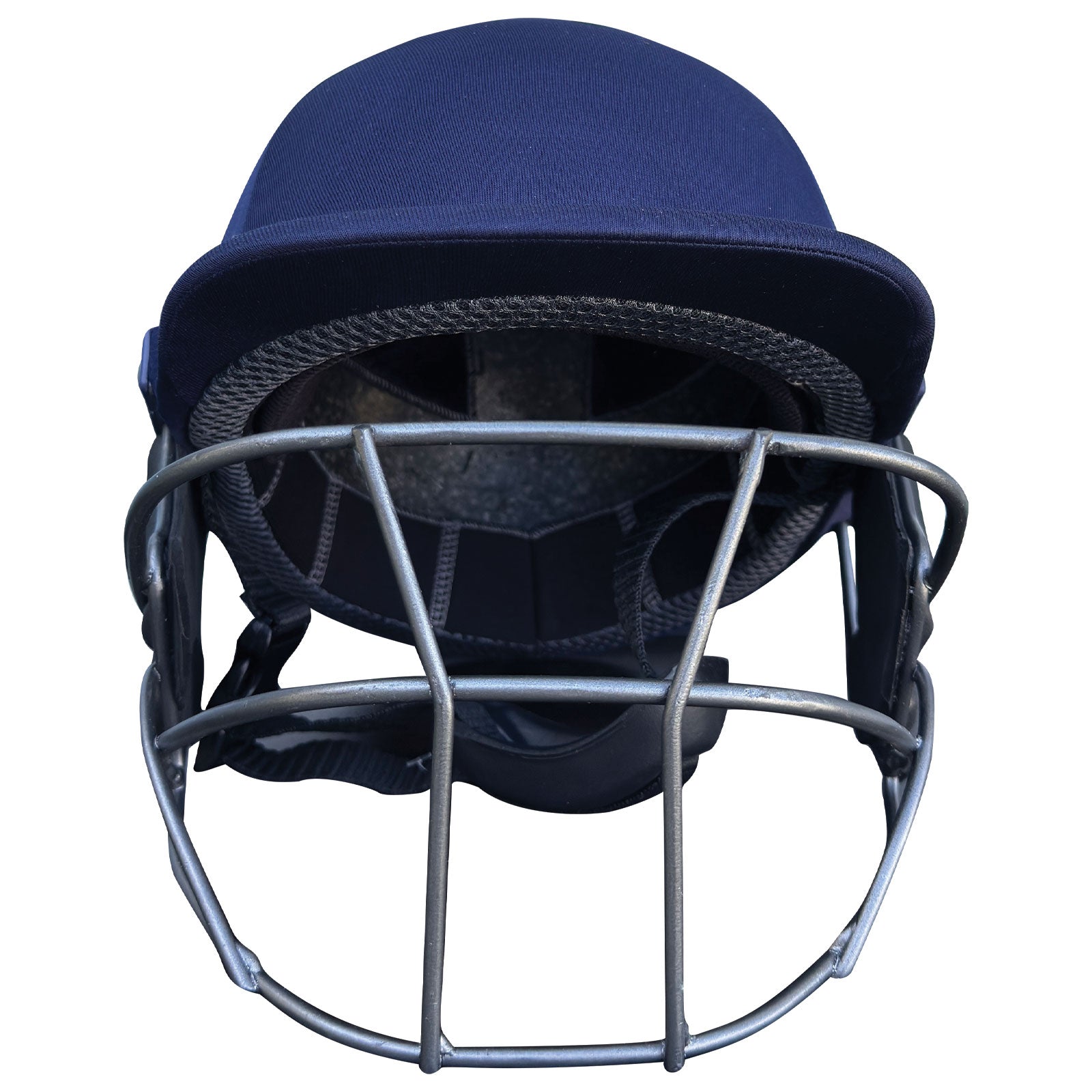 Aerodynamic brow visor profile view of the professional Next Generation Elite Cricket Helmet with Adjuster.