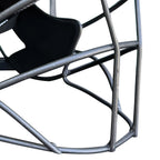 Under-chin perspective showing the adjustable safety strap system on the Next Generation Elite Cricket Helmet.