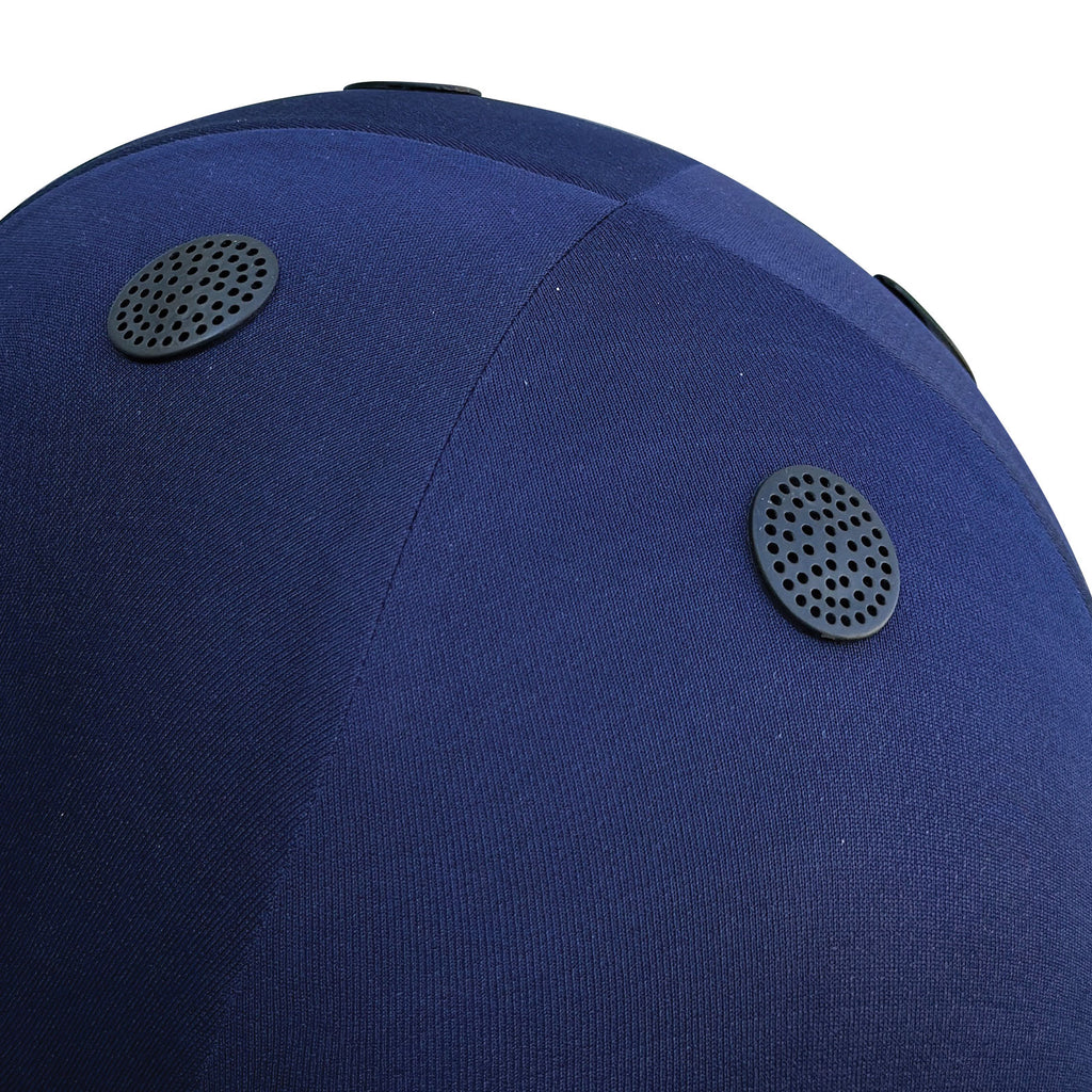 Close shot of the circular top air ventilation ports designed on the Next Generation Pro Max Cricket Helmet.