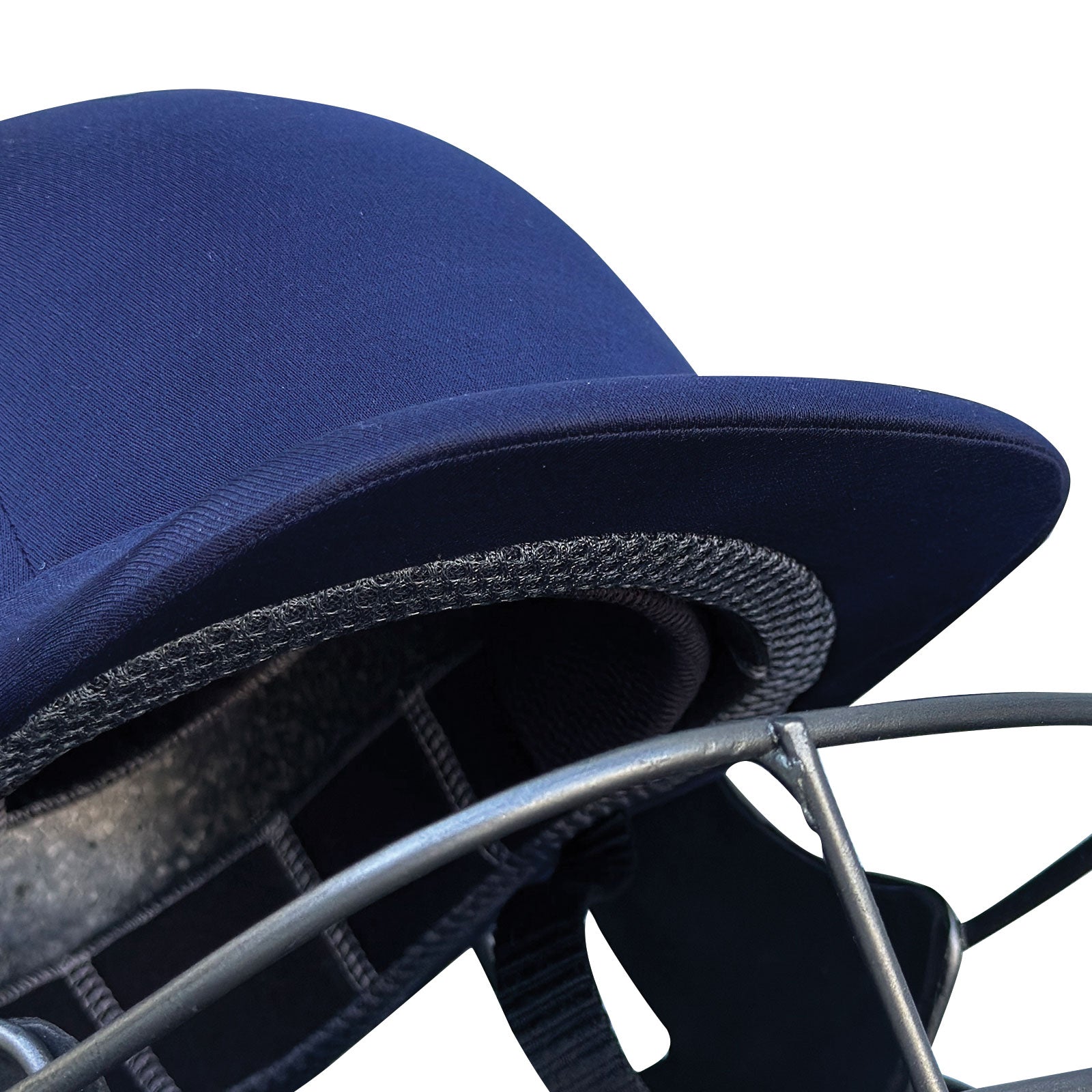 Inner lining view of the NXT GEN cricket helmet showing the dual-density protective foam comfort padding setup.