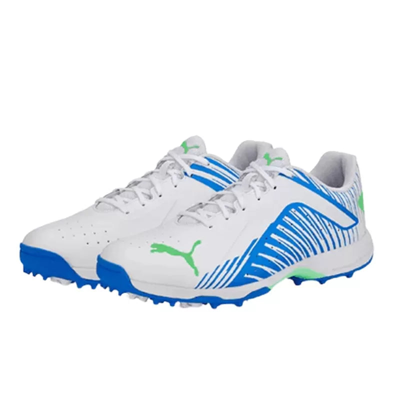 Puma 22 FH Rubber Cricket Shoes Puma White-Bluemazing