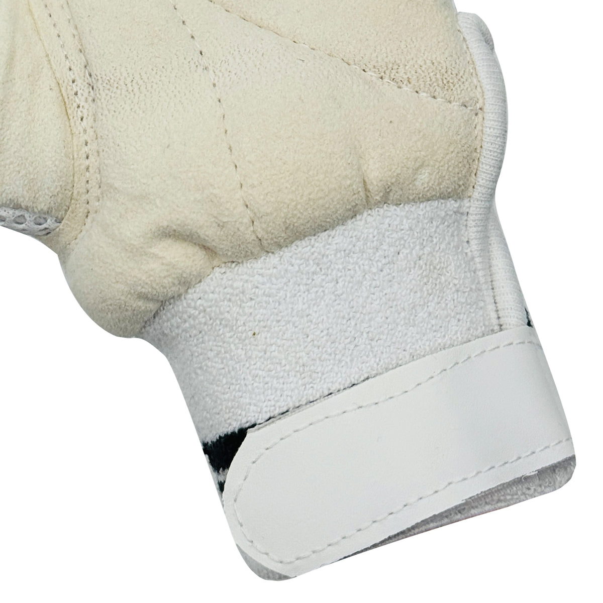 Close-up of Velcro wrist strap on Puma Future 2 wicket keeping inner glove.
