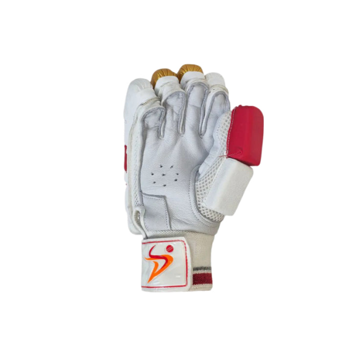 Ds Red/Gld Cricket Batting Gloves