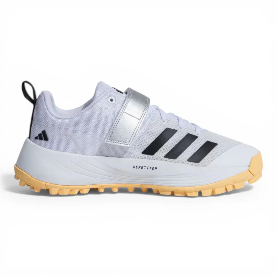 Adidas ScoreRun 2.0 cricket spikes with adjustable Velcro strap closure