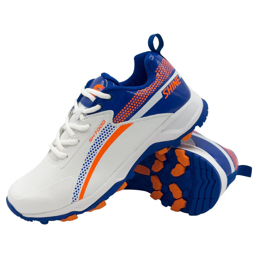 Shine New Edition Cricket Shoes (Orange & Blue)