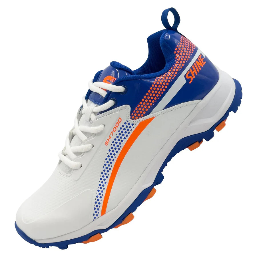Shine New Edition Cricket Shoes (Orange & Blue)