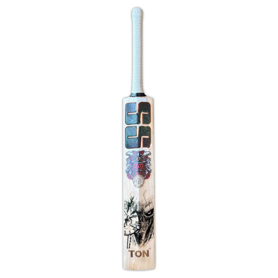 Side profile view of the SS Devils Green English Willow Cricket Bat highlighting the thick edges and mid-to-low spine layout.