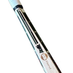 Top-down perspective showing the round cane handle and wave-textured grip of the SS Devils Green English Willow Cricket Bat.