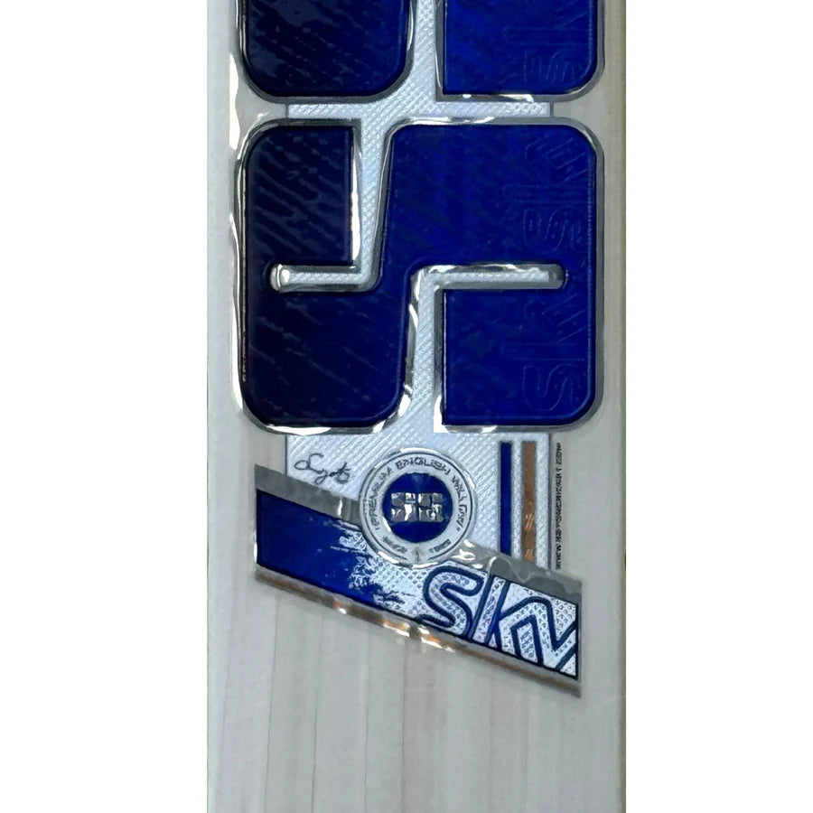 The complete SS Sky 360 Junior English Willow Bat from Cricketer Point displayed alongside its premium protective bat cover.