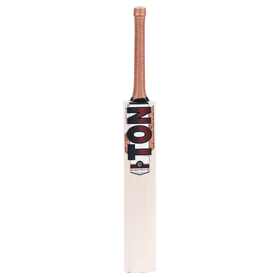 Thick toe construction on SS Ton Gutsy English Willow Cricket Bat ensuring durability.