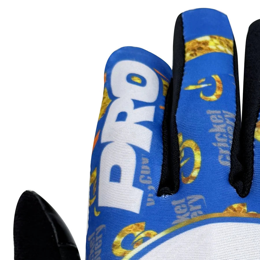 Close-up view of the printed brand emblem details on the CD & FMC Pro Tape Ball Inner cuff.