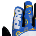 Close-up view of the printed brand emblem details on the CD & FMC Pro Tape Ball Inner cuff.
