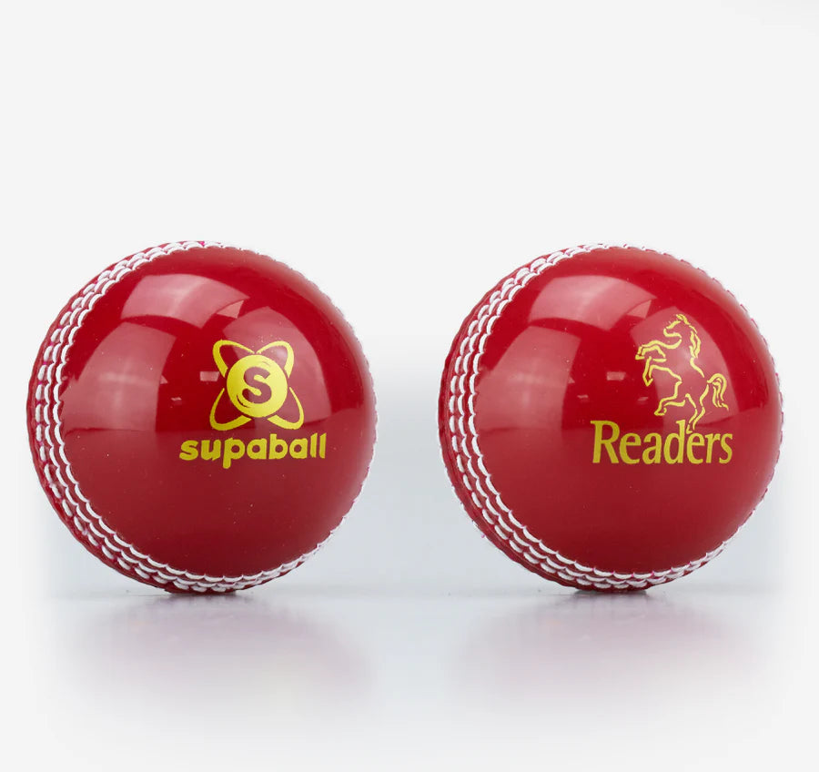 Kookaburra SuppaBall Red – two-piece moulded cover with genuine stitched seam

