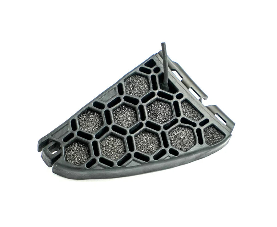 Single black Masuri Stem Guard Pro module showing TPU shell and foam interior.
