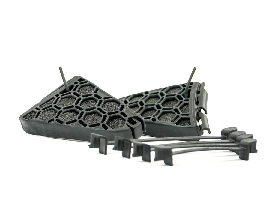 Full layout of Masuri Stem Guard Pro panels connected by flexible rubber strap.