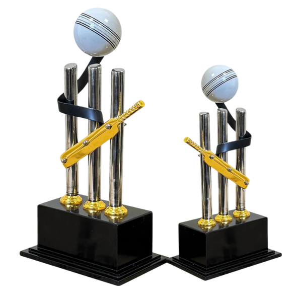 Cricket Bat Ball & Stump Trophy