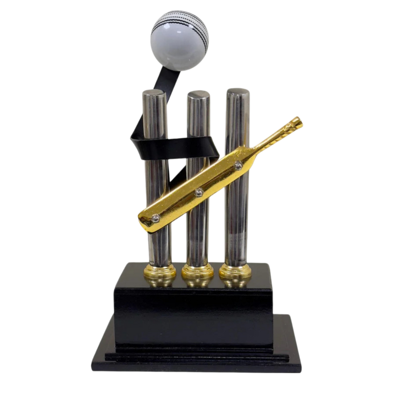 Cricket Bat Ball & Stump Trophy