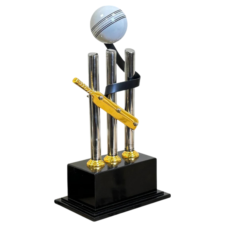 Cricket Bat Ball & Stump Trophy