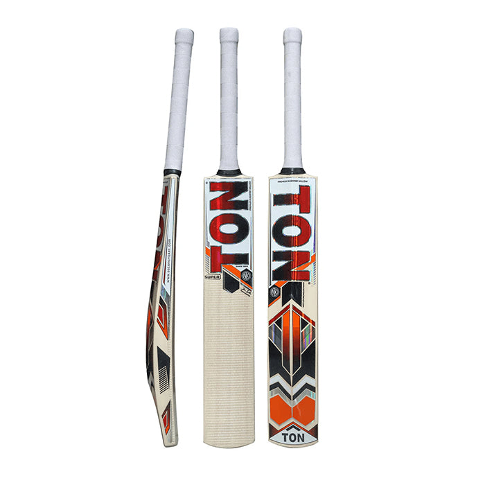 SS TON Super Kashmir Willow Cricket Bat front view with 1140g weight