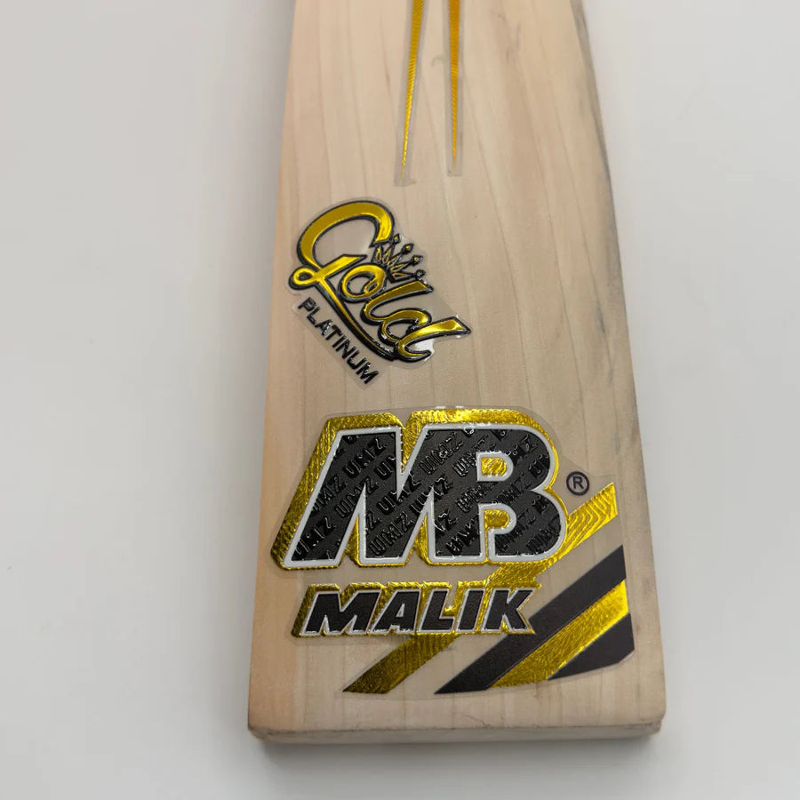 MB Malik Platinum Gold Edition Cricket Bat