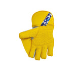 Detailed view of the protective high-density foam cuff on the Adidas Pellara 3.0 Wicket Keeping Glove Yellow.