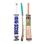 Full length view of Big Sixer Game Finisher Edition Srilankan Tape Ball Bat with premium handle grip.