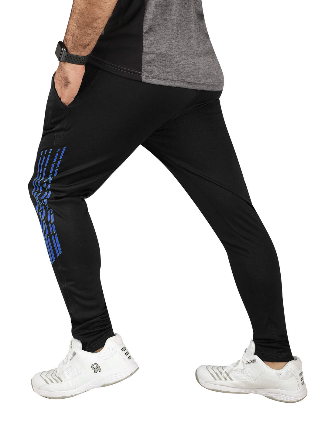 Detailed view of the high-vis side printing along the outer leg panel of the CA GR-17 Trouser.