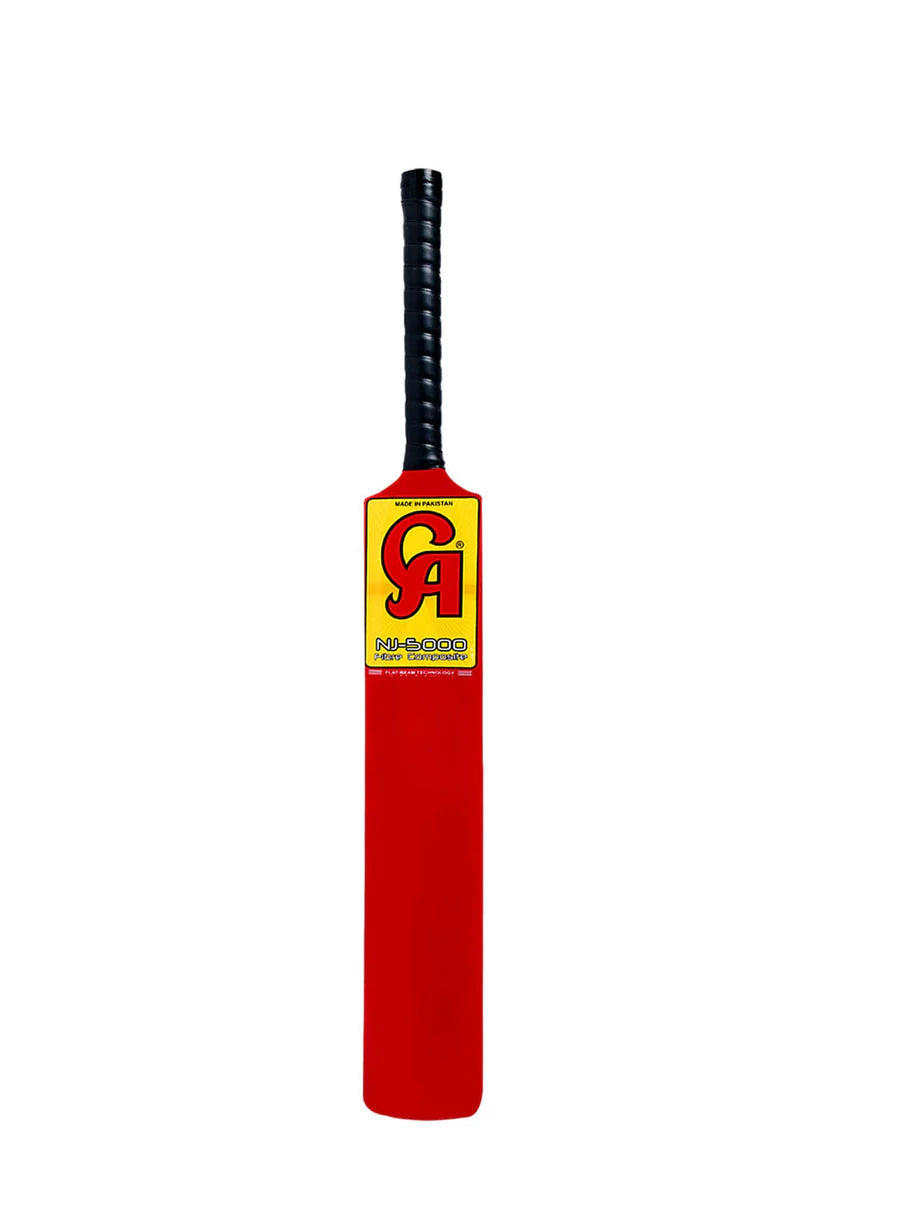 Detailed side profile layout of the CA NJ-5000 Fiber Tape Ball Bat showcasing its stylish exterior finish.