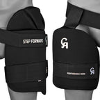 Rear view of CA Performance 15000 Thigh Pad Black highlighting the dual-layer high-density cushion lining.