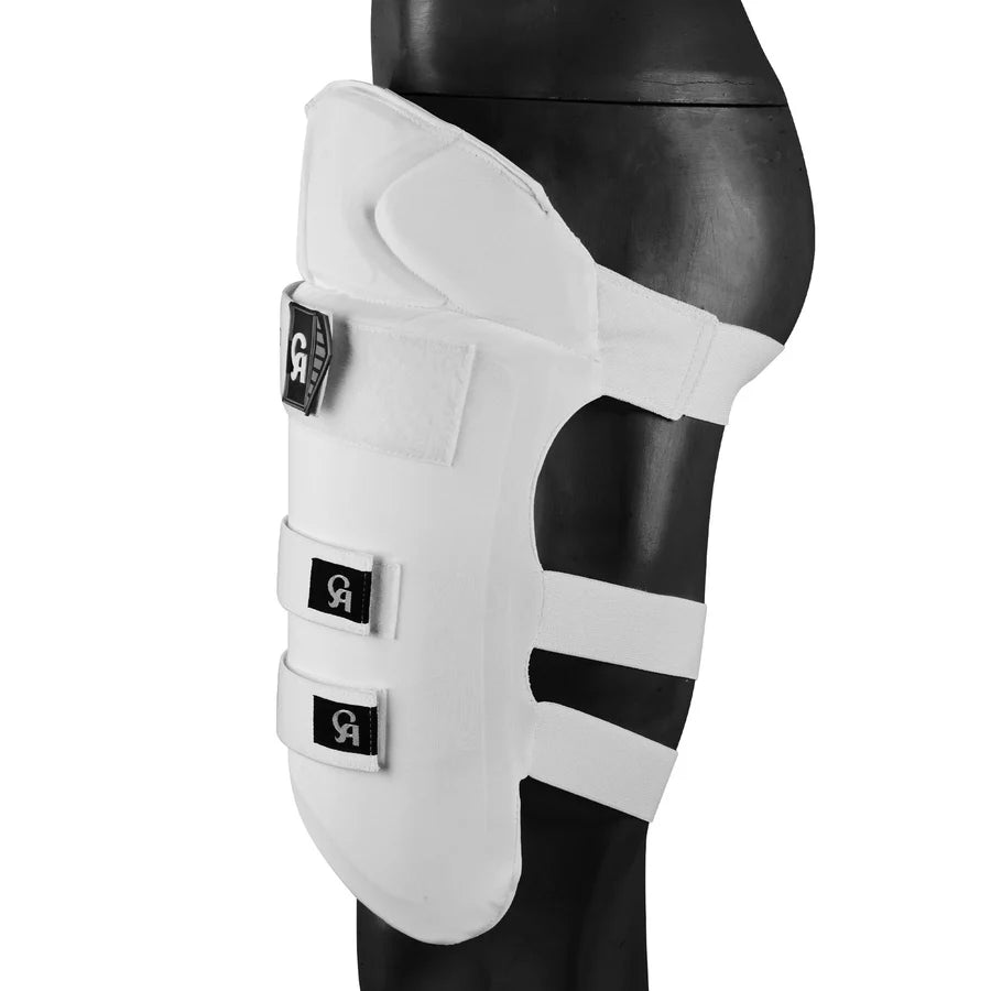 Rear view profile of CA Performance 15000 Thigh Pad White showcasing the soft dual-layered cushion padding.
