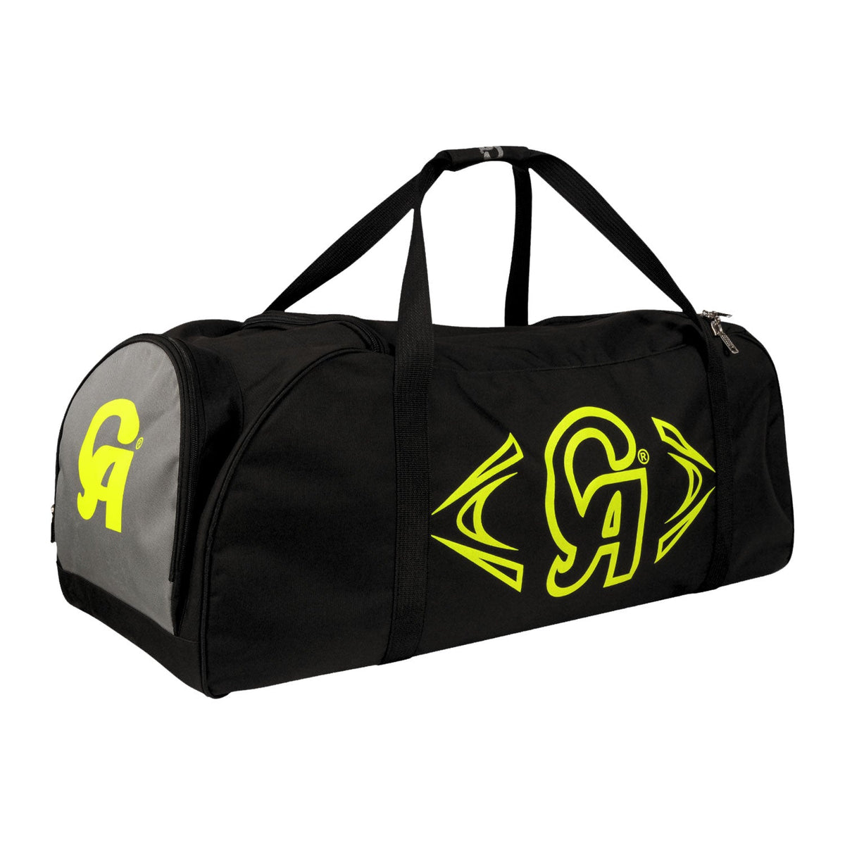Detailed shot of the main zipper closure and the blank panel section on the CA Plus 2000 Kit Bag for customization.