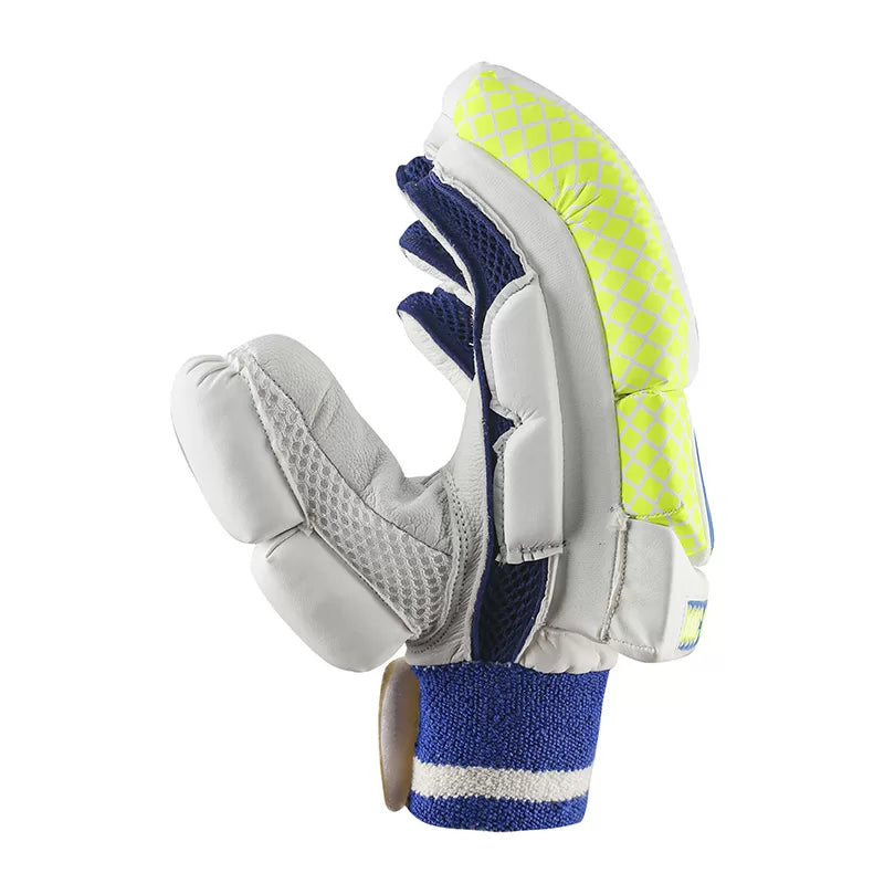 Side view highlighting the reinforced double protection layer and sausage style finger design on the CA Plus 3000 Batting Gloves.
