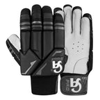 Front view of CA Pro 10000 Batting Gloves Black showing the high-density finger padding sections.