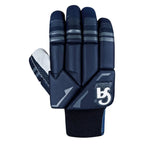 Macro shot of the high-density split finger padding block sections on the CA Pro 10000 Batting Gloves Navy.