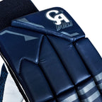 Close-up view of the protective overlay on the side thumb block of the CA Pro 10000 Batting Gloves Navy.