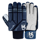 Pair of CA Pro 10000 Batting Gloves Navy showing the protective finger armor plates and clean branding logos.
