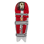Rear view profile of CA Pro Player's Edition Batting Pads highlighting padded interior leg bolster linings and thick straps.