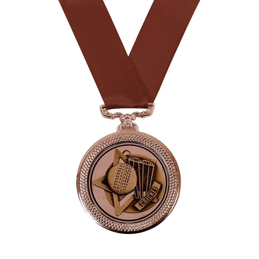 Cricket Medal Star 60mm – Bronze